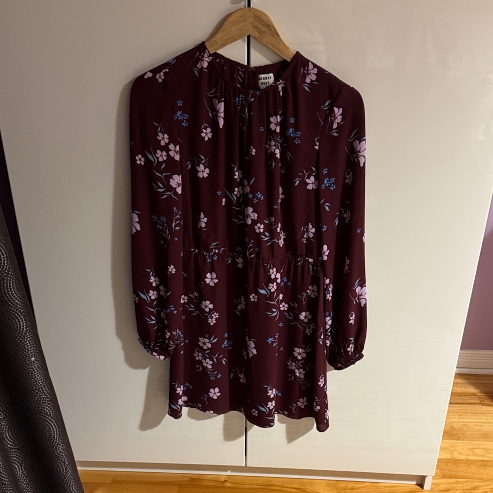 Aritzia Sunday best floral Long Sleeve Dress